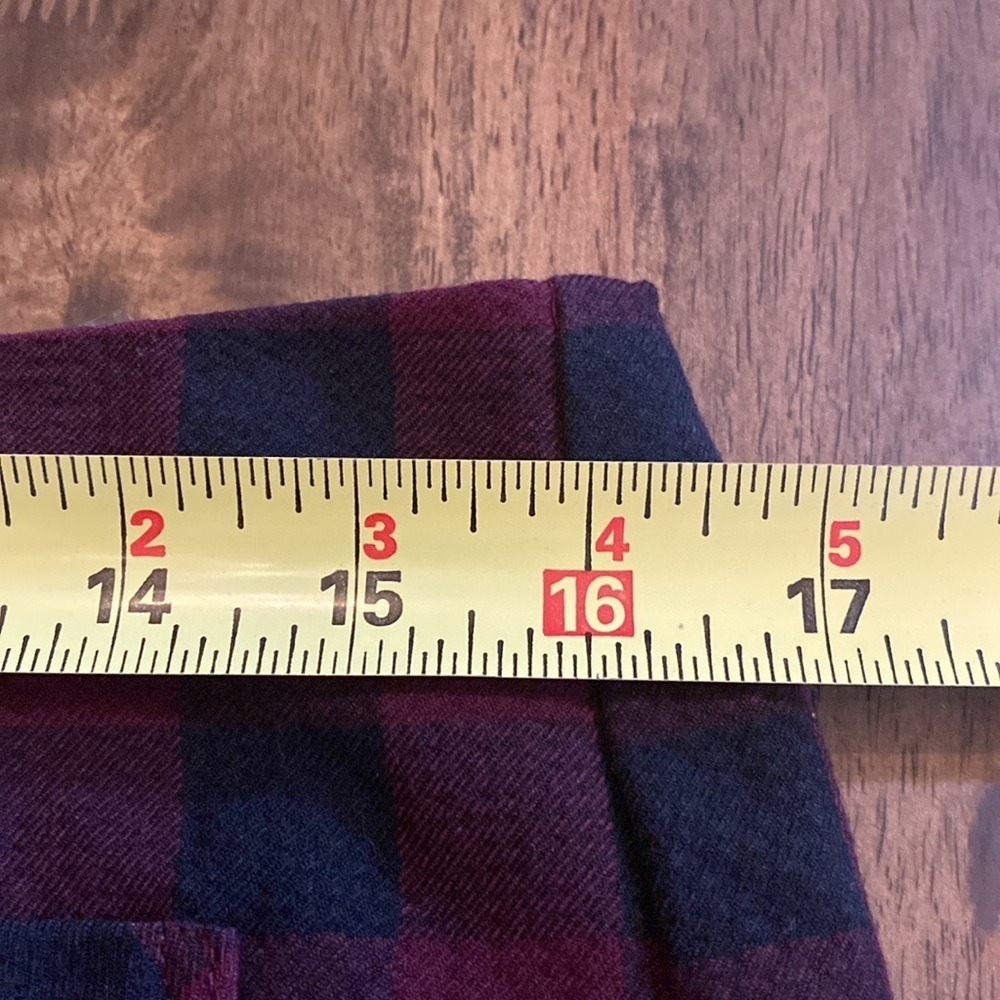NWT J. Jill Red and Black Lined Buffalo Plaid Skirt. Pinot/black. Size MP. - Picture 13 of 16